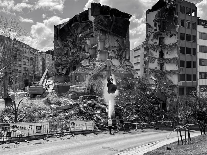 Controlled demolition of structures and outbuildings